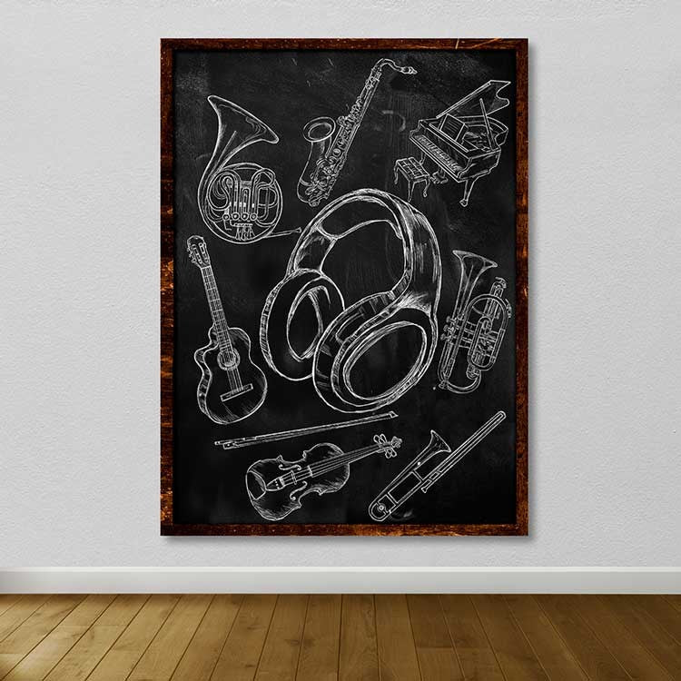 Tela Decorativa Multicolor em Canvas 100% 100 x 140 cm com Moldura de Madeira (3–4 cm)