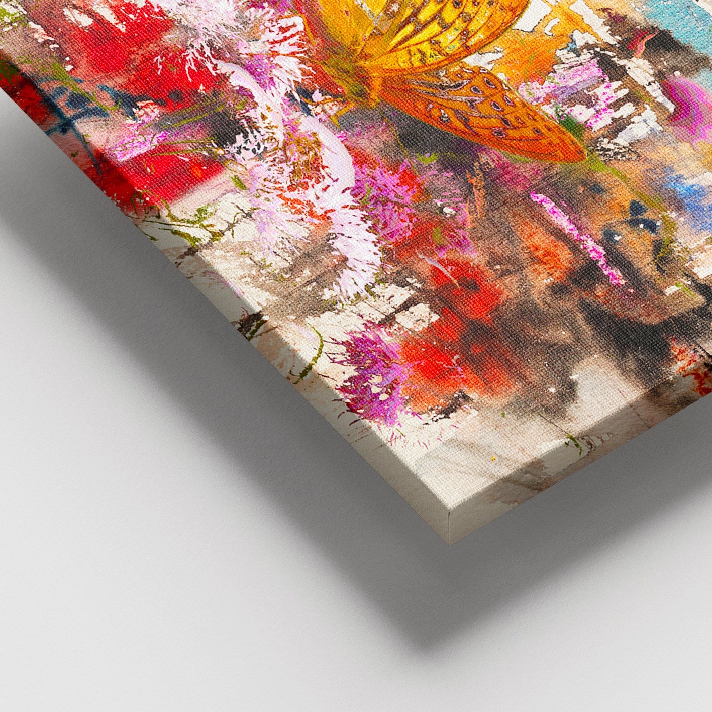 Quadro Decorativo em Tela 100% Canvas Multicolor 100 x 140 cm com Moldura 100% Madeira (3-4 cm)