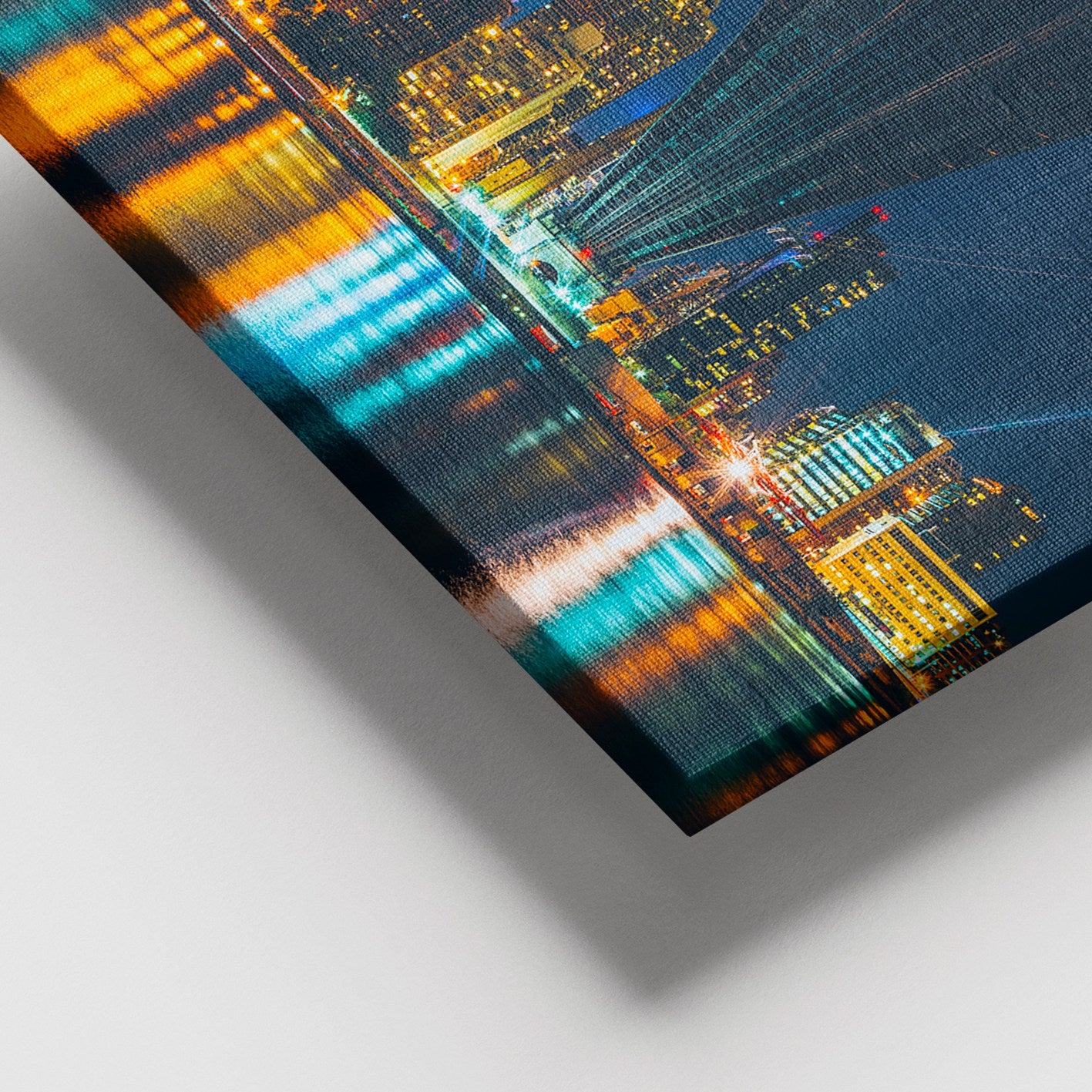 Quadro em Tela Decorativa Multicolor 100x140 cm com Moldura de Madeira (3–4 cm)