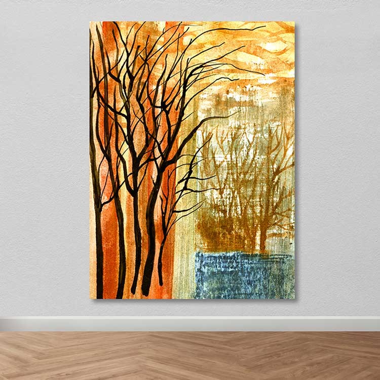 Tela Decorativa em Canvas Multicolor com Moldura de Madeira (3–4 cm), 100 x 140 cm