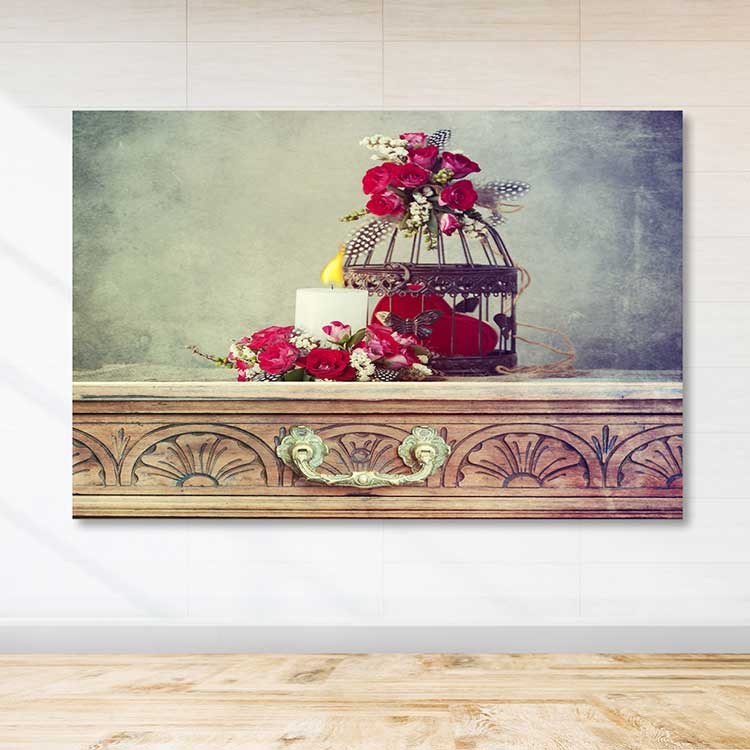 Quadro Decorativo em Canvas 100% Multicolor com Moldura de Madeira (3–4 cm) – 100 x 140 cm