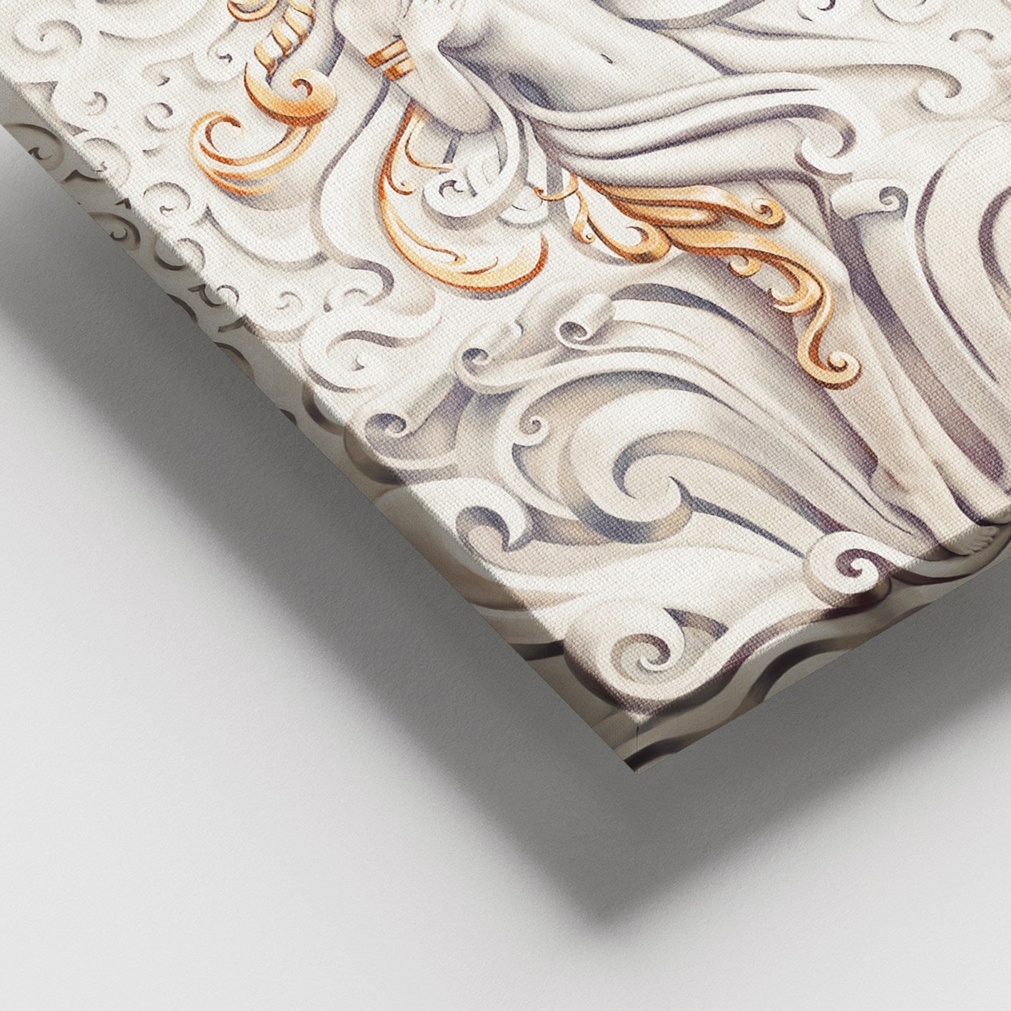 Quadro em Tela Decorativa Multicolor 100x140 cm com Moldura de Madeira (3-4 cm) – 100% Tela – DEV03380100140