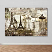 Quadro Decorativo em Tela Multicolor com Moldura de Madeira 100x140 cm (Espessura 3–4 cm)