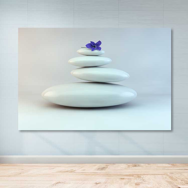 Quadro Decorativo em Tela Multicolor 100x140 cm com Moldura de Madeira 3–4 cm