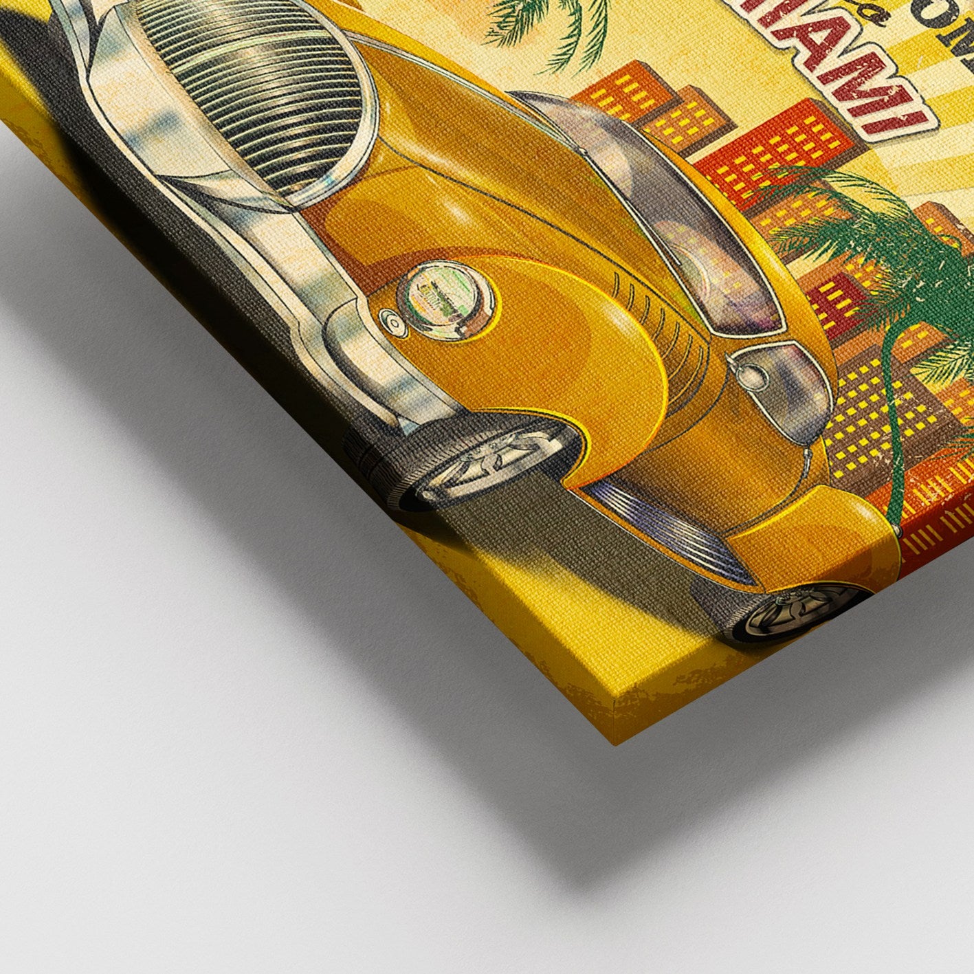 Quadro Decorativo em Tela (100% Canvas) Multicolor com Moldura de Madeira 100x140 cm