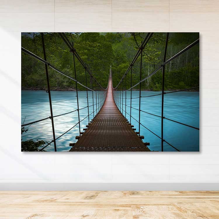 Tela Decorativa Multicolor 100x140 cm com Moldura de Madeira (3–4 cm) – 100% Tela