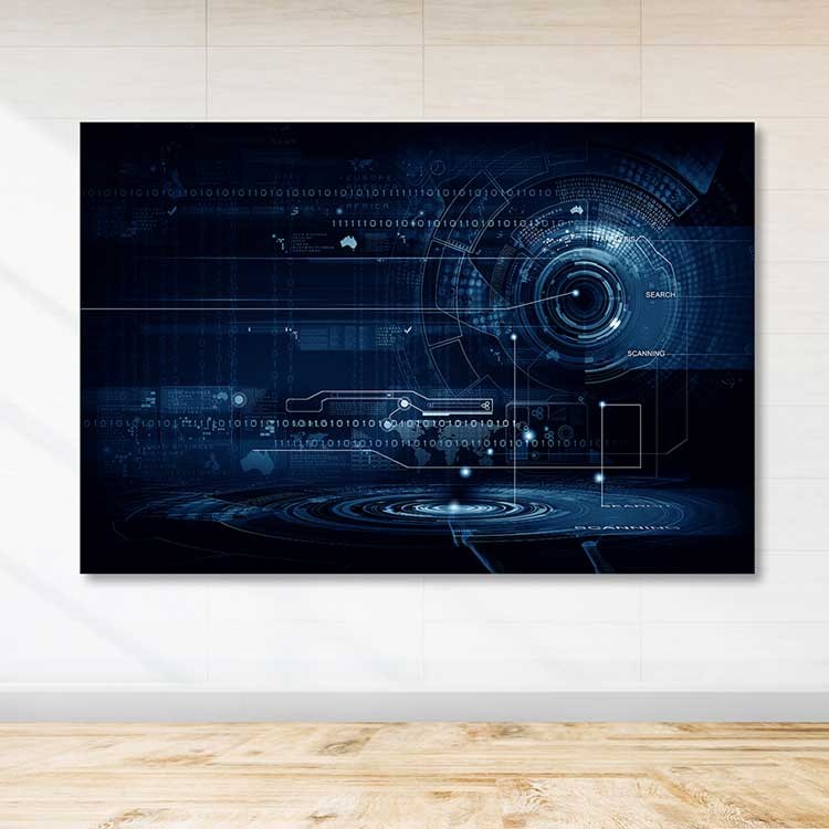 Quadro em Tela Decorativo Multicolor com Moldura de Madeira 100x140 cm – 100% Canvas (Moldura 3–4 cm)