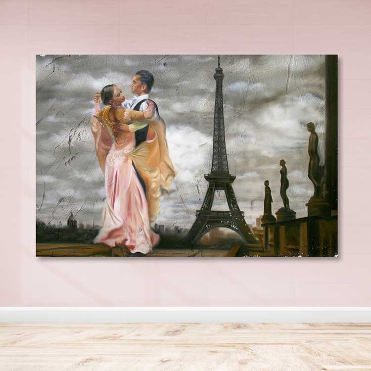 Quadro em Tela 100% Canvas Multicolor com Moldura de Madeira 100x140 cm