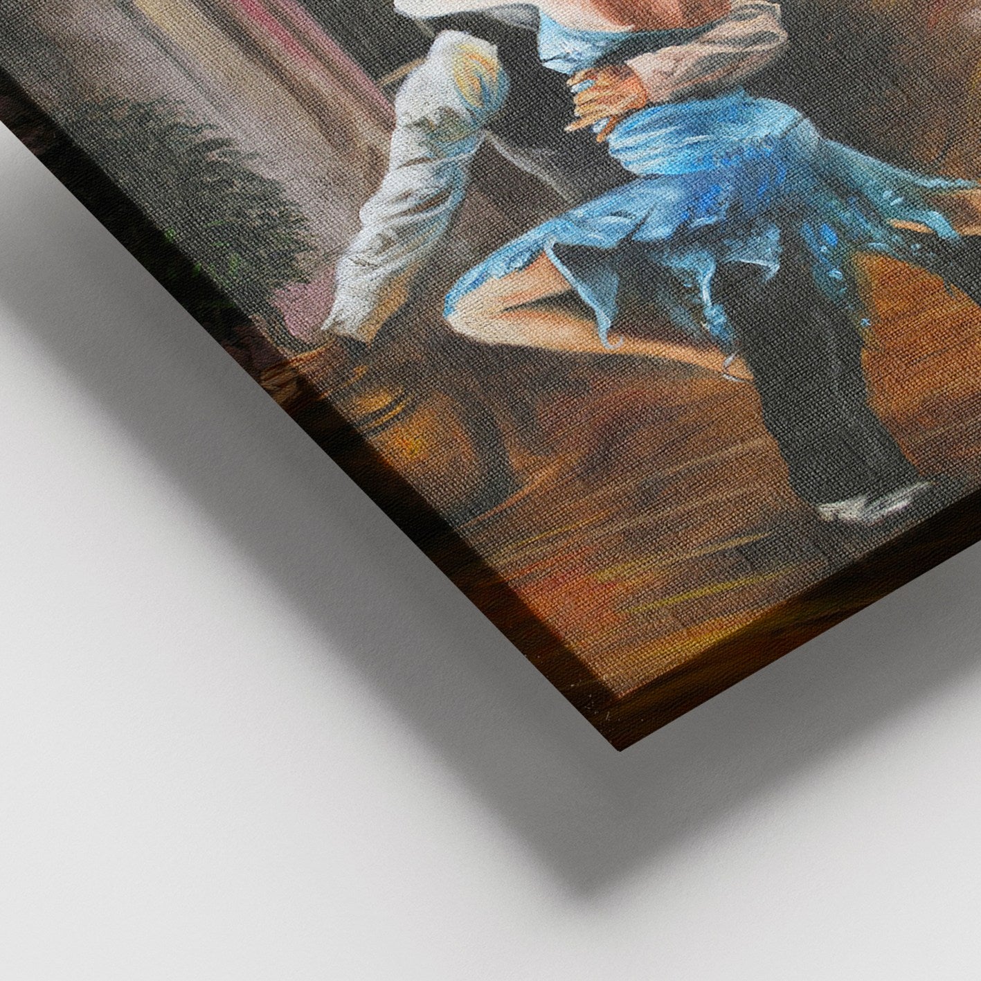 Quadro em Tela Decorativo Multicolor 100x140 cm com Moldura de Madeira (3–4 cm)