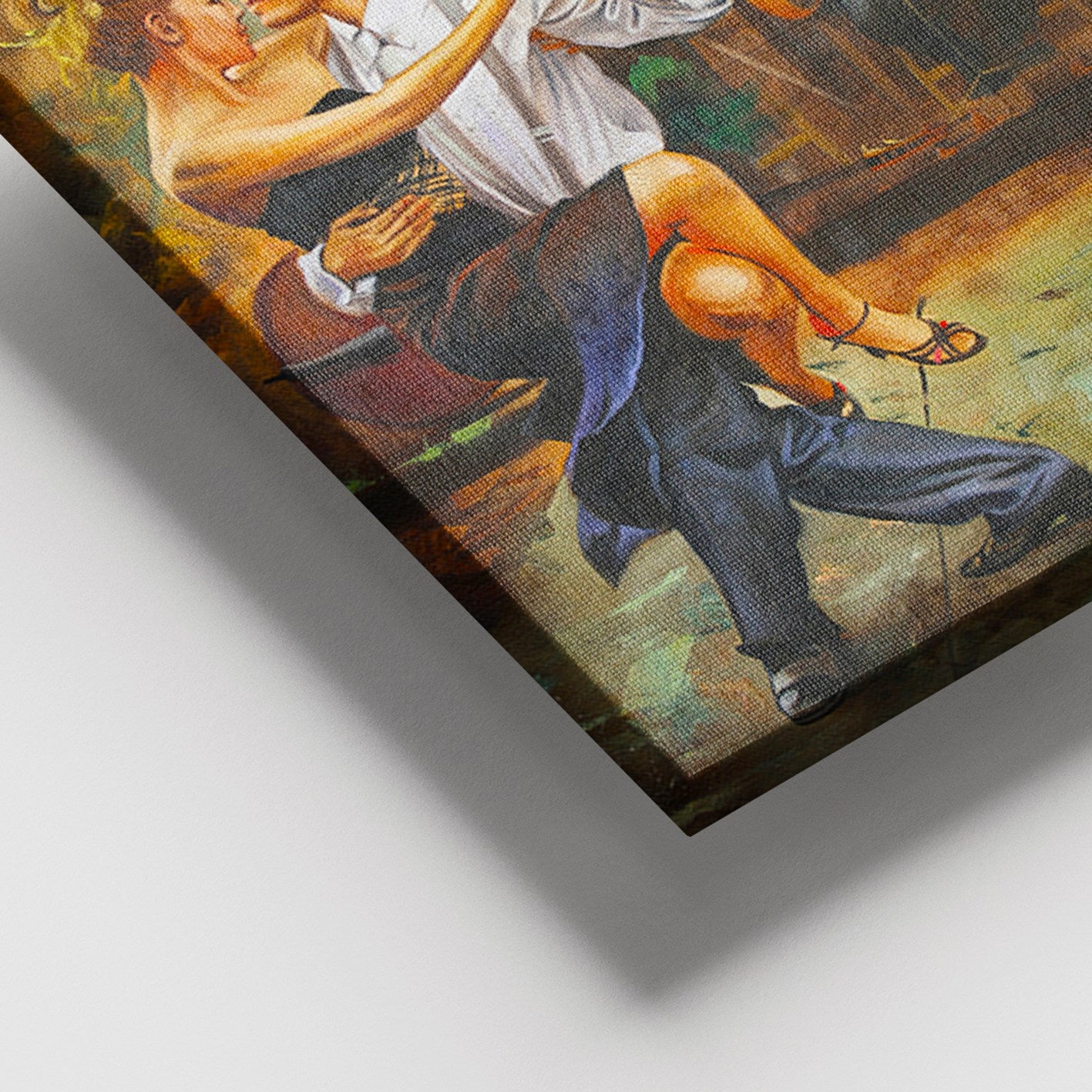 Tela decorativa multicolor 100 x 140 cm com moldura 100% madeira (3–4 cm) – 100% tela