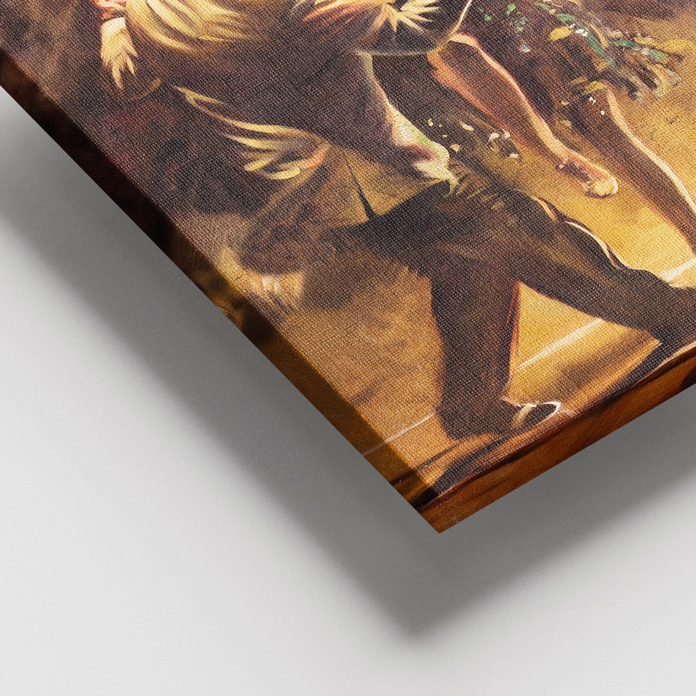 Quadro em Tela Decorativa Multicolor 100% Canvas com Moldura de Madeira 3–4 cm 100x140 cm