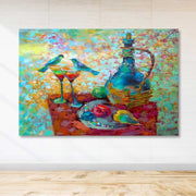 Quadro em Tela Decorativa Multicolor 100x140 cm, Canvas 100%, Moldura de Madeira (3–4 cm) – DEV03412100140