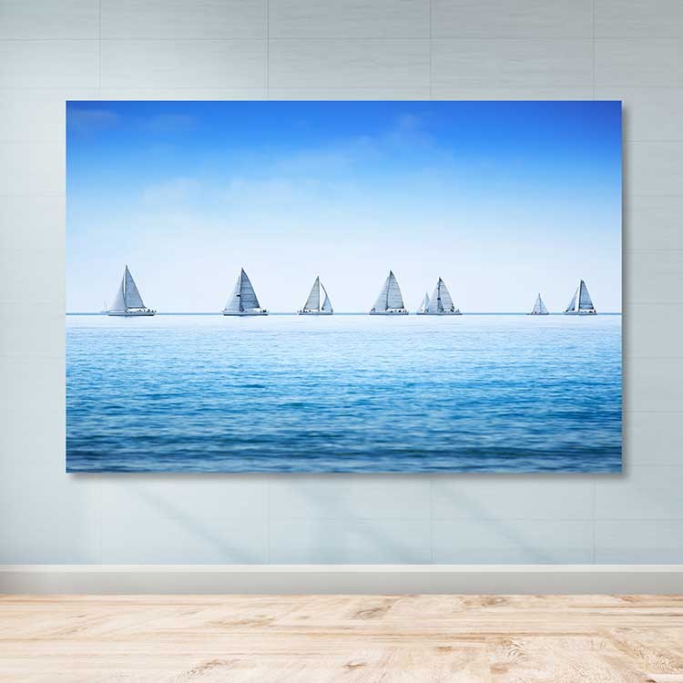 Quadro em Tela Decorativa Multicolor 100x140 cm com Moldura de Madeira (3–4 cm) – 100% Tela