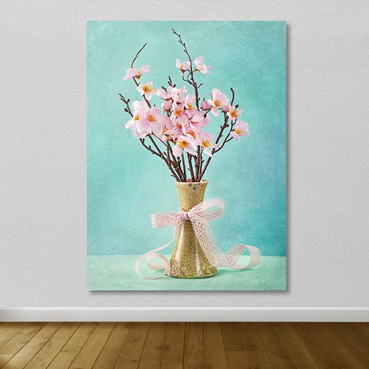 Quadro em Tela Decorativa Multicolor 100x140 cm com Moldura de Madeira (3–4 cm)