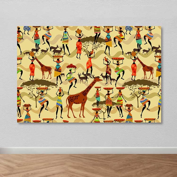 Quadro em Tela Multicolor 100% Canvas com Moldura de Madeira (3–4 cm) – 100 x 140 cm