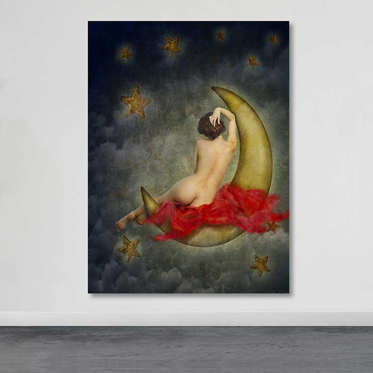 Quadro em Tela Decorativa Multicor 100x140 cm com Moldura de Madeira (3–4 cm) – 100% Canvas – 3,8 kg