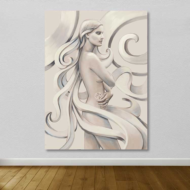 Tela Decorativa Multicolor 100x140 cm com Moldura de Madeira (3–4 cm) – 100% Canvas