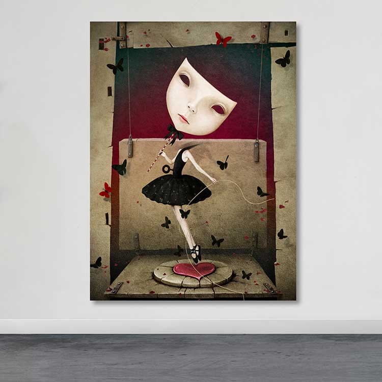 Quadro em Tela Decorativa Multicolor, 100% Canvas com Moldura 100% Madeira (3–4 cm), 100 x 140 cm