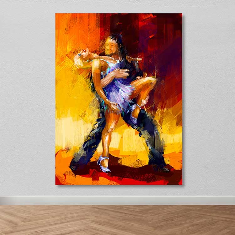 Pintura em Tela Decorativa Multicolor 100x140 cm com Moldura de Madeira (3–4 cm)