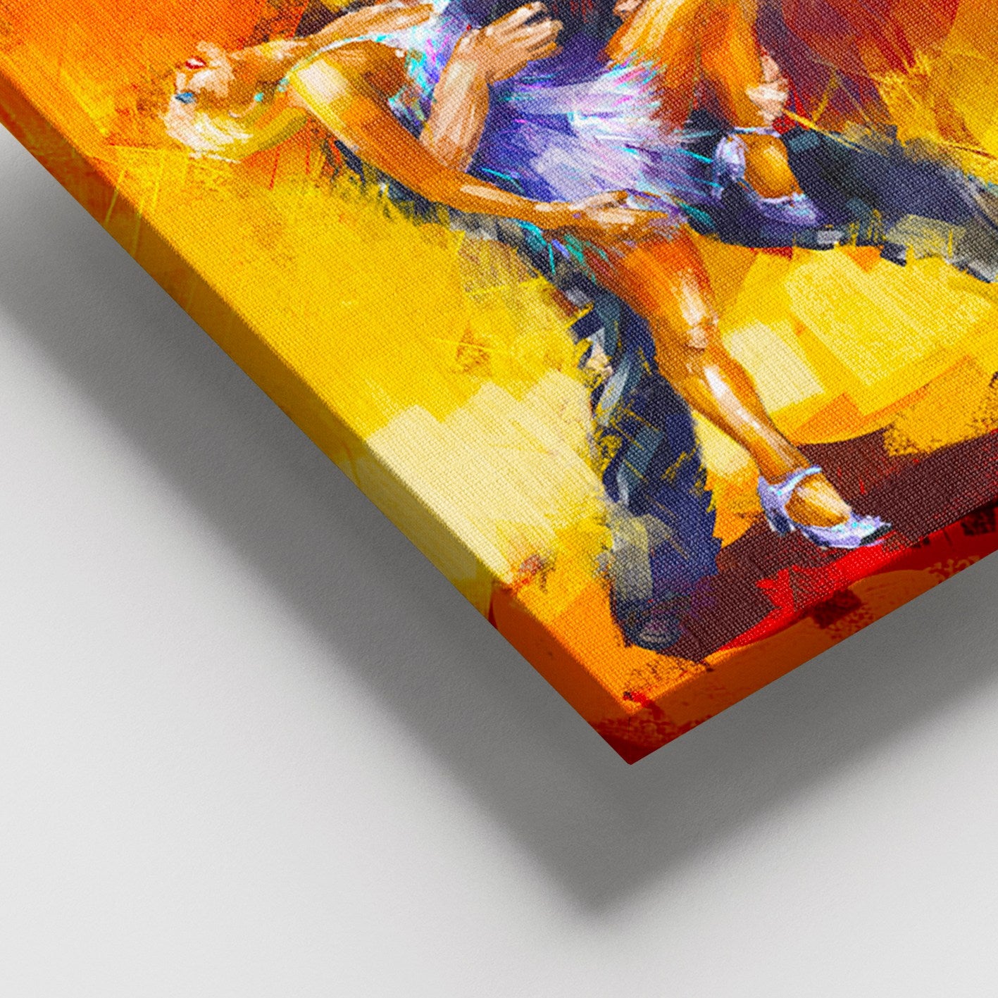 Pintura em Tela Decorativa Multicolor 100x140 cm com Moldura de Madeira (3–4 cm)