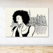 Tela Decorativa Multicolor 100x140 cm com Moldura de Madeira (100% Tela)