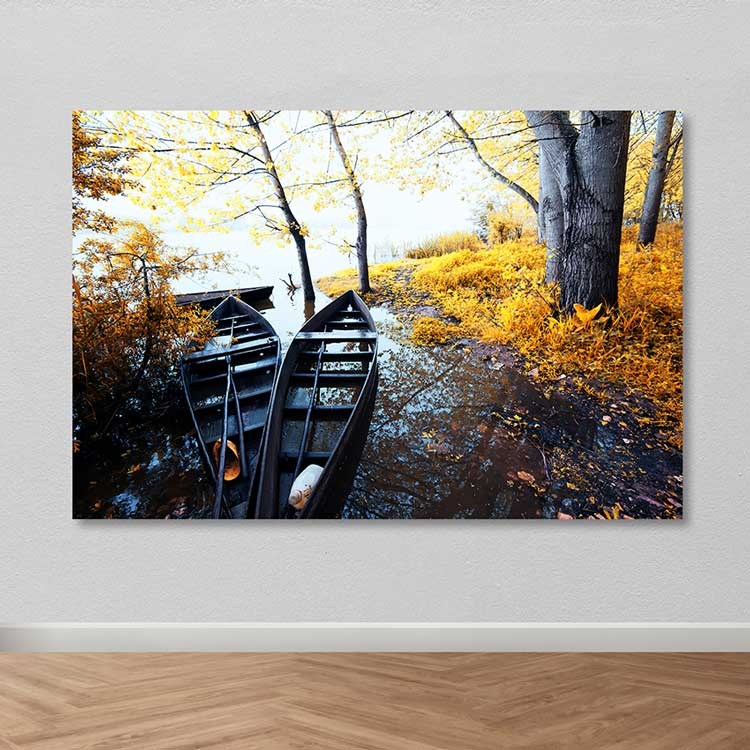 Quadro em Tela Decorativo Multicolor 100x140 cm com Moldura de Madeira (3–4 cm) – 100% Tela