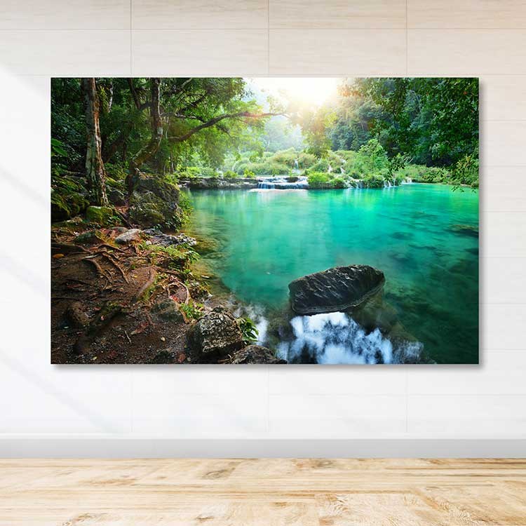 Quadro Decorativo 100x140 cm em Canvas 100% com Moldura de Madeira (3–4 cm) – Multicolor