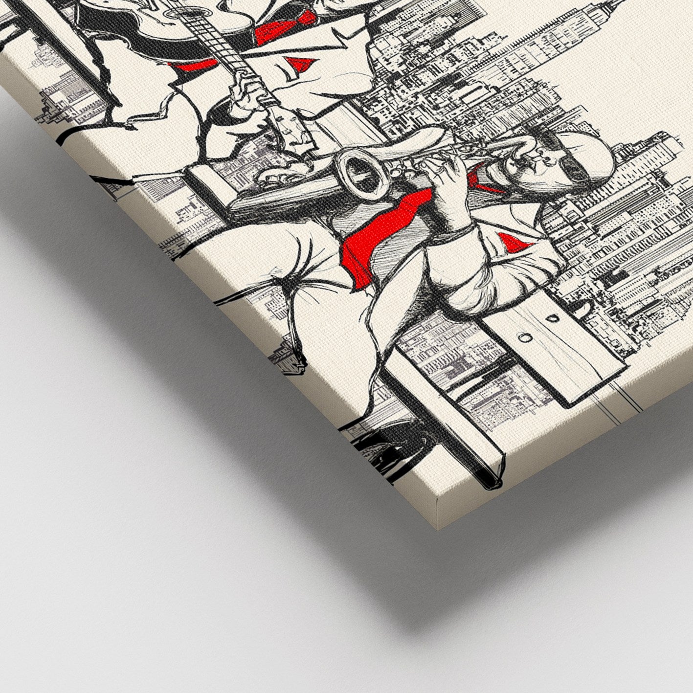 Quadro Decorativo em Tela 100% Canvas, Multicolor, 100x140 cm, Moldura de Madeira 3–4 cm