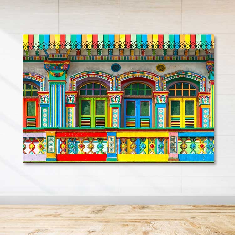 Pintura em Tela Decorativa Multicolor 100 x 140 cm – Canvas 100% com Moldura de Madeira (3–4 cm)