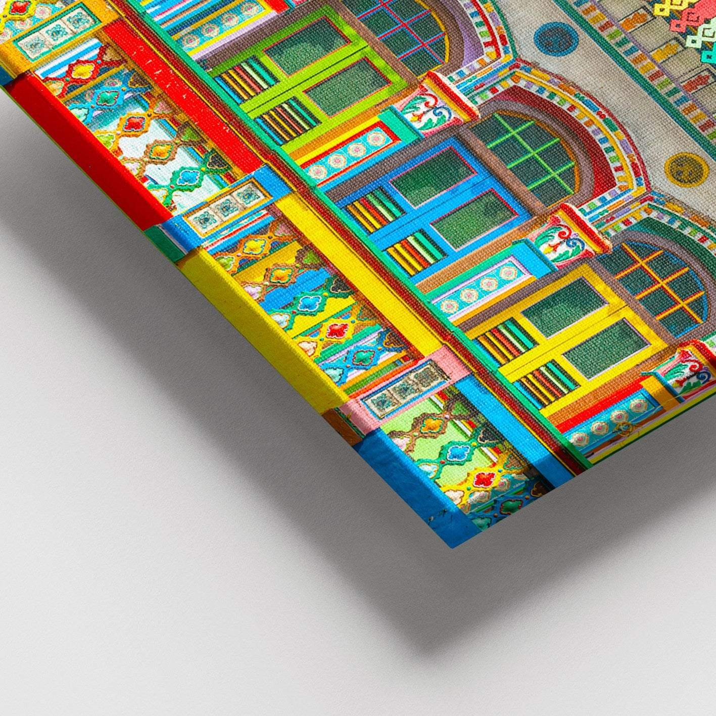 Pintura em Tela Decorativa Multicolor 100 x 140 cm – Canvas 100% com Moldura de Madeira (3–4 cm)