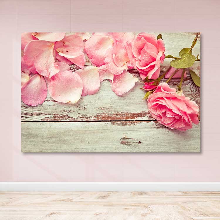 Quadro em Tela Decorativo Multicolor 100 x 140 cm com Moldura de Madeira (3–4 cm)