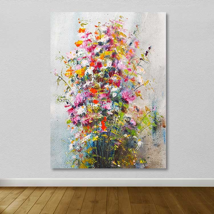 Tela Decorativa em Canvas 100% com Moldura de Madeira (3–4 cm), 100 x 140 cm – Multicolor