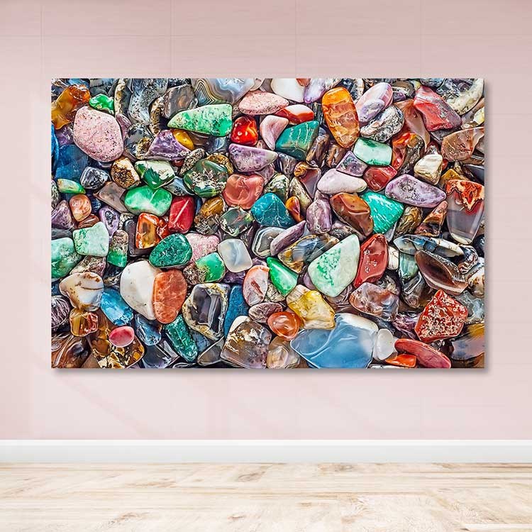 Quadro em Tela Decorativa Multicolor 100x140 cm – 100% Canvas, Moldura de Madeira (3–4 cm)