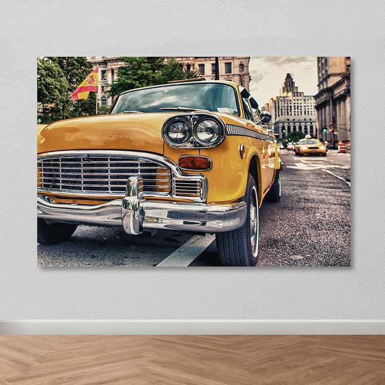 Quadro em Tela Canvas Multicolor 100x140 cm com Moldura de Madeira (3–4 cm)