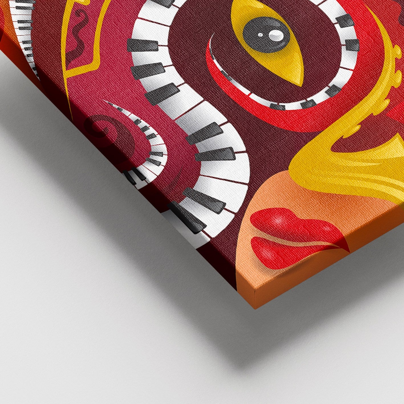 Quadro em Tela Decorativa Multicor 100 x 140 cm com Moldura de Madeira (3–4 cm) – 205DNT2449