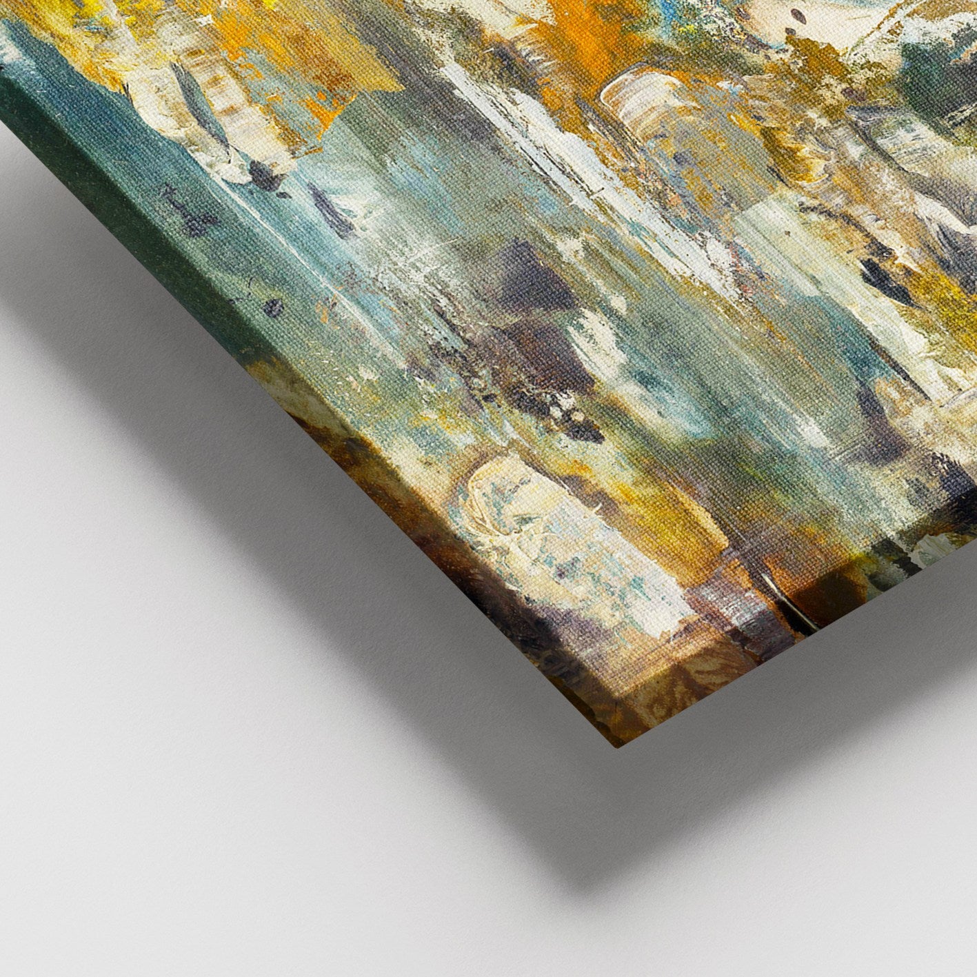 Quadro em Tela Decorativa Multicolor 100x140 cm com Moldura de Madeira (3–4 cm) – 100% Canvas