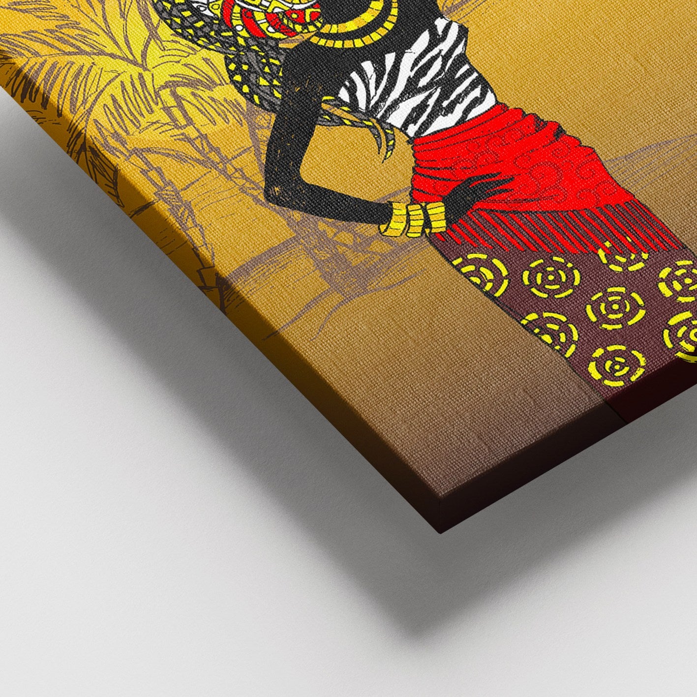 Tela Decorativa Multicolor 100% Canvas com Moldura de Madeira (3–4 cm), 100 x 140 cm