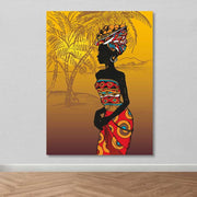 Quadro Decorativo em Tela Multicor 100x140 cm com Moldura de Madeira (3–4 cm)