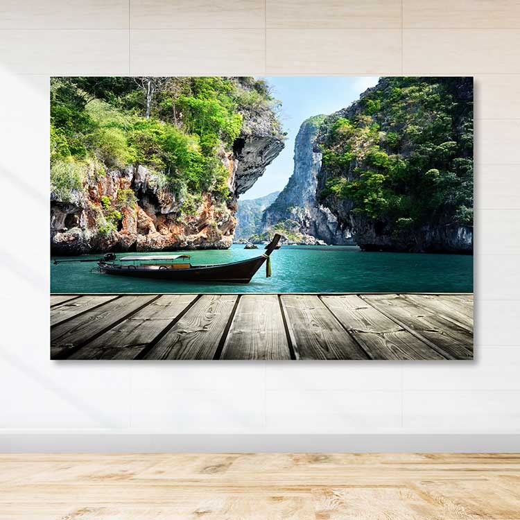 Quadro Decorativo em Tela 100% Canvas, Multicolor, Moldura de Madeira 3-4 cm, 100 x 140 cm