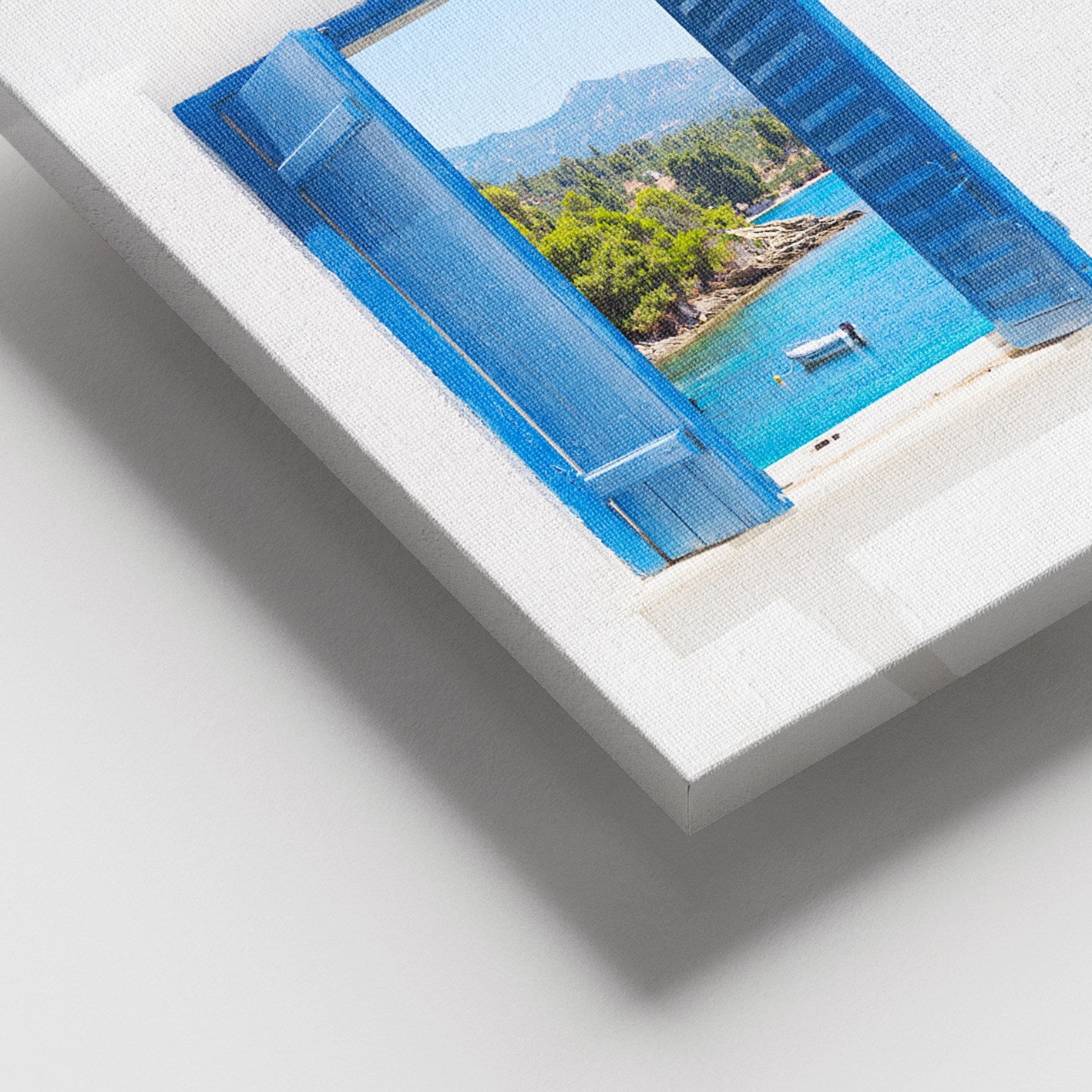 Quadro Decorativo em Tela 100% Canvas Multicolorido 100 x 140 cm com Moldura de Madeira (3–4 cm)