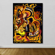 Tela Decorativa em Canvas 100x140 cm com Moldura de Madeira (3–4 cm), Multicolor | DEV03496100140