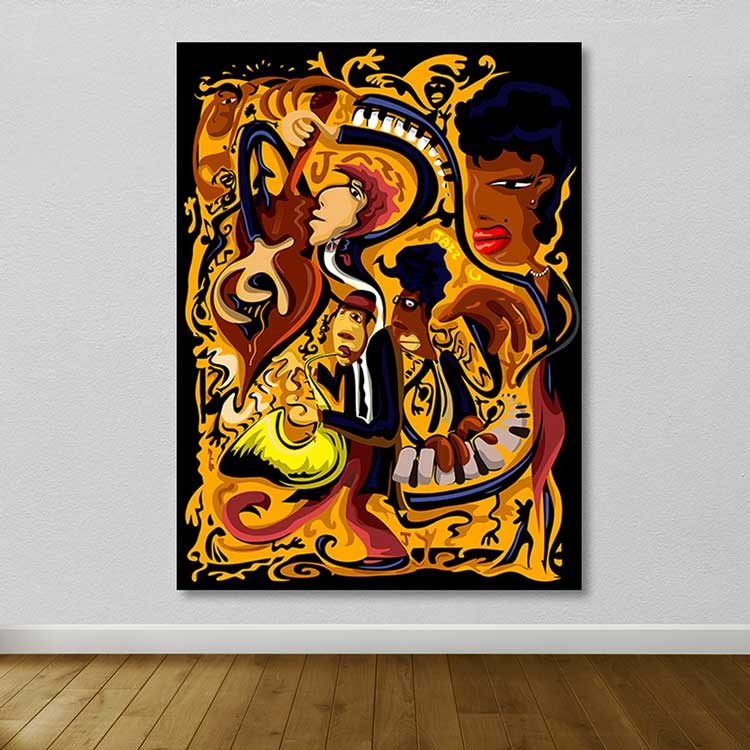 Tela Decorativa em Canvas 100x140 cm com Moldura de Madeira (3–4 cm), Multicolor | DEV03496100140