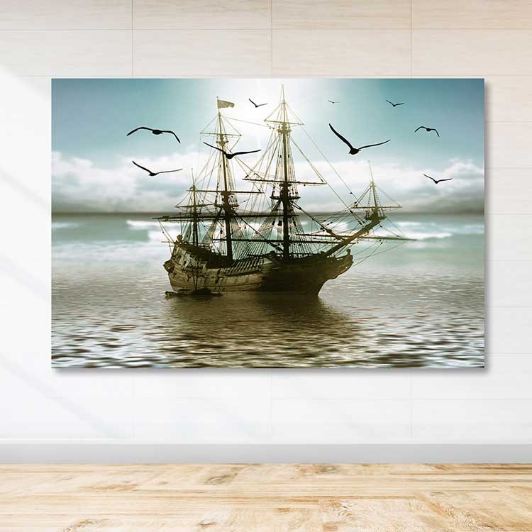 Quadro Decorativo em Tela 100% Canvas com Moldura de Madeira 100x140 cm – Multicolor