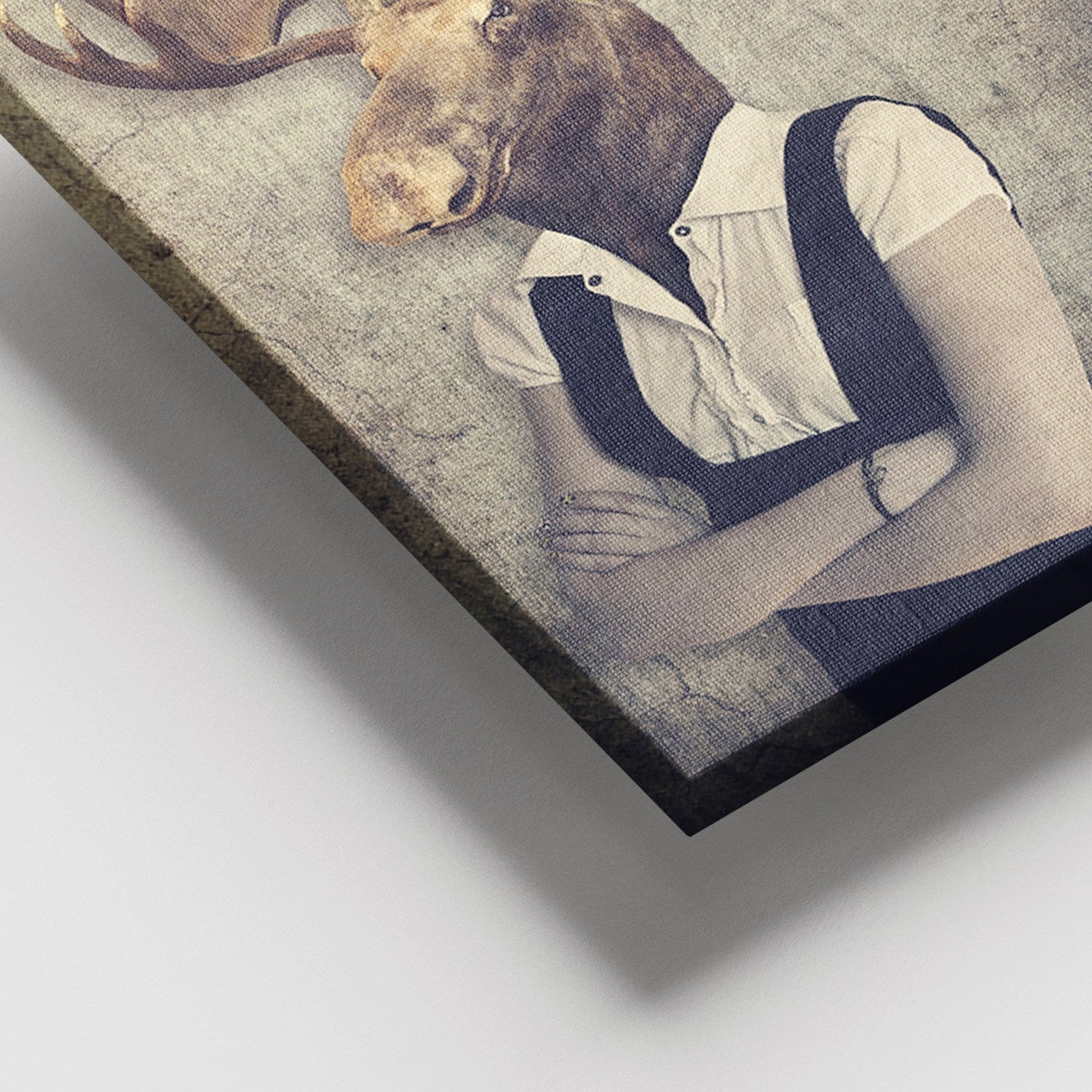 Tela Decorativa Multicolor em 100% Canvas com Moldura de Madeira (3–4 cm), 100 x 140 cm