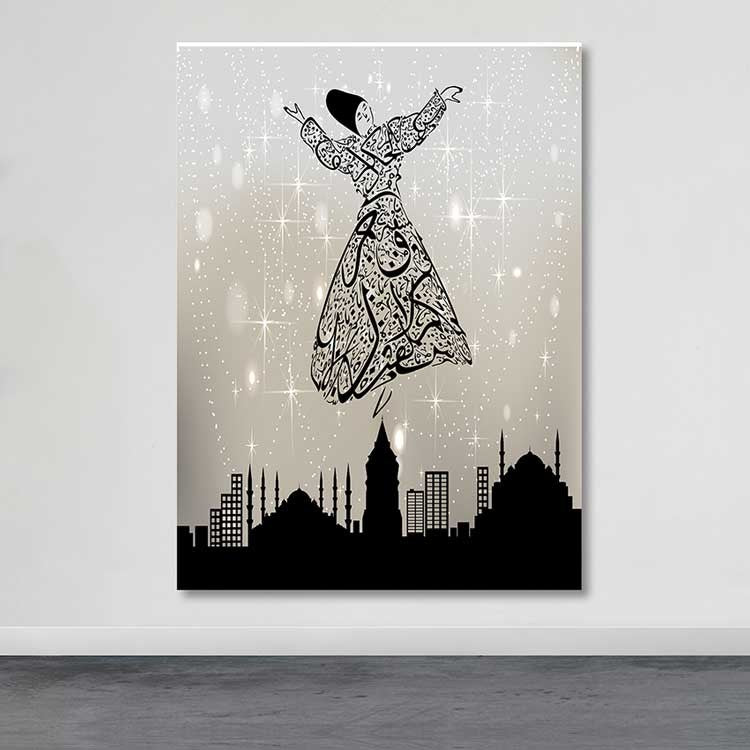 Tela Decorativa Multicolor 100x140 cm com Moldura de Madeira (100% Canvas)