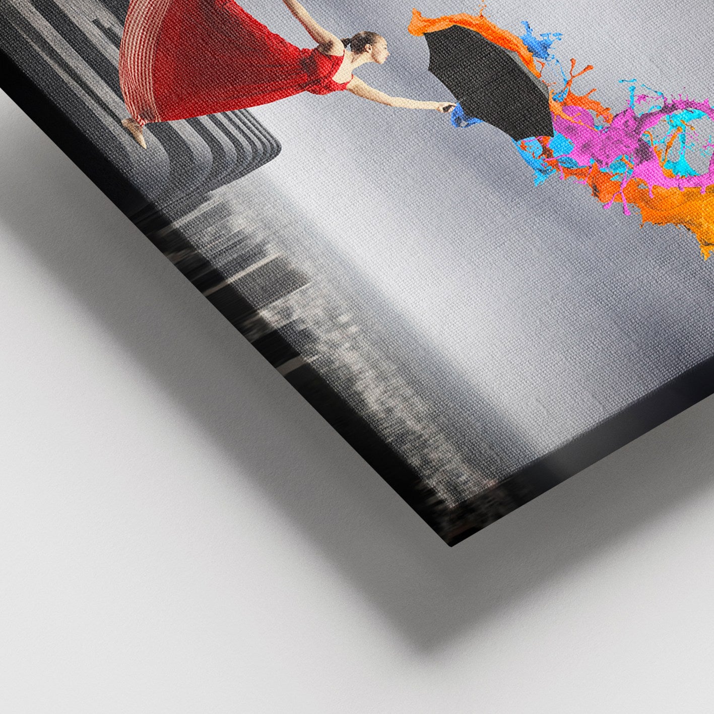 Tela Decorativa em Canvas 100x140 cm Multicolor com Moldura de Madeira (3–4 cm)