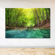 Quadro em Tela Decorativa Multicolor com Moldura de Madeira (100 x 140 cm)