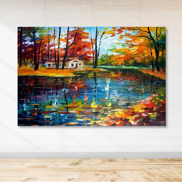 Quadro em Tela 100% – Multicolor 100 x 140 cm, Moldura de Madeira (3–4 cm)