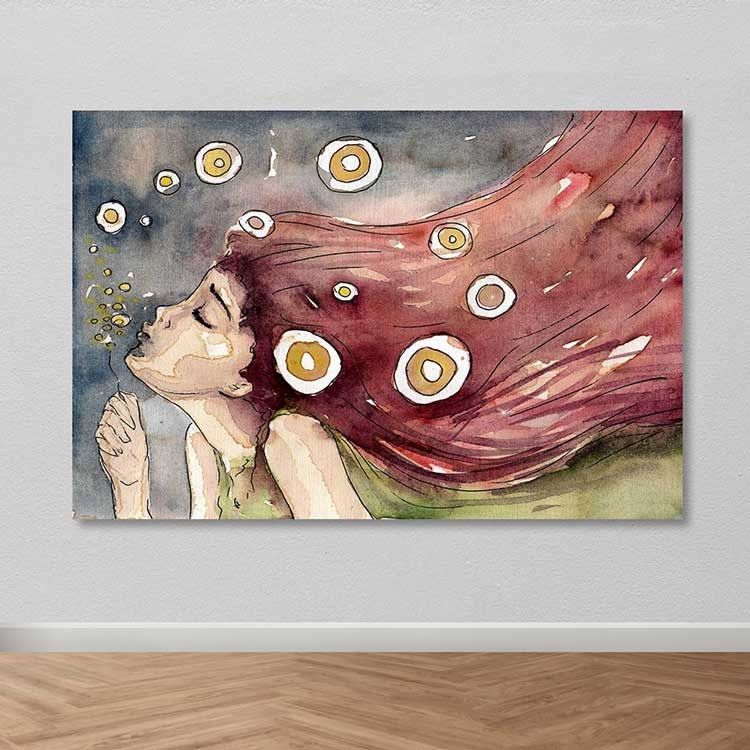 Quadro Decorativo em Tela 100% Canvas, Multicolor, com Moldura de Madeira 3-4 cm, 100 x 140 cm – DEV03519100140