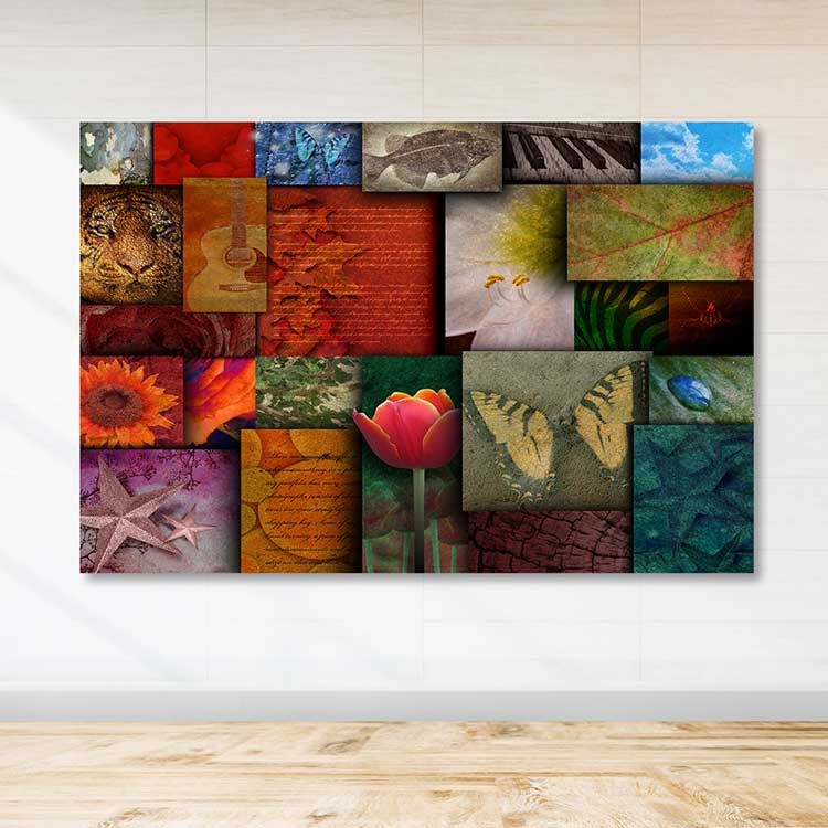 Tela Decorativa Multicolor 100x140 cm em Canvas 100% com Moldura de Madeira (3–4 cm)